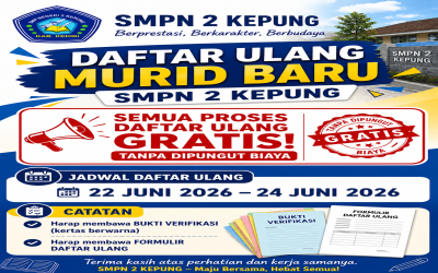 Pengumuman Pendaftaran Ulang Murid Baru